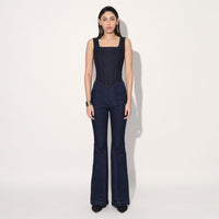 DENIM FLARE PANTS - BLUE | Linetribe