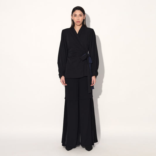 Asuka pleated pants - Black | Linetribe