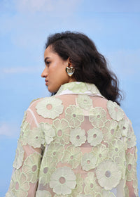 FELT FLOWERSCAPE(SHADOW LIME) | Couche by Anandini
