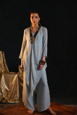 V-tunic foil twin set(Light blue) | Enech