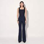 Nnylah denim corset - Blue | Linetribe