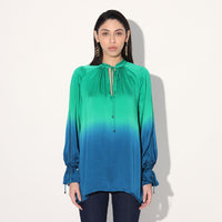 Hanako ombre top - Green Blue | Linetribe