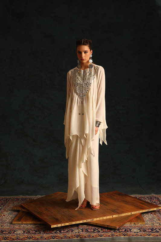 Yoke gather set-F (Off-white) | Enech