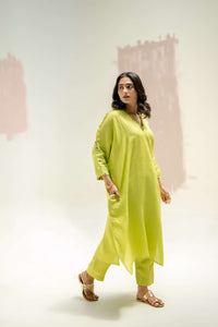 Star Antifit Kurta with Pants - Neon | Prahnaaya