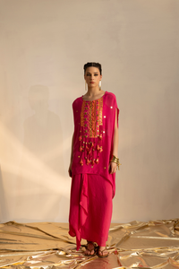 Kimono boho twin set(Pink) | Enech