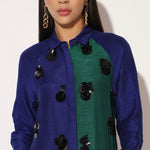 CAELIX DRESS - BLUE GREEN | LINETRIBE