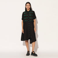AURALIS DRESS - BLACK GREEN | LINETRIBE