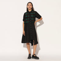 AURALIS DRESS - BLACK GREEN | LINETRIBE