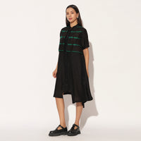 AURALIS DRESS - BLACK GREEN | LINETRIBE