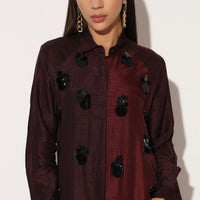 CAELIX DRESS - WINE PURPLE | LINETRIBE