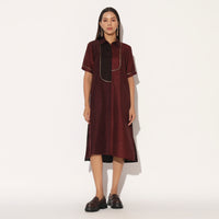 CAELITH DRESS - WINE PURPLE | LINETRIBE