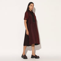 CAELITH DRESS - WINE PURPLE | LINETRIBE