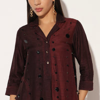 OPHYRA DRESS - WINE PURPLE | LINETRIBE