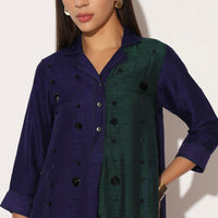 OPHYRA DRESS - BLUE GREEN | LINETRIBE