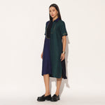 CAELITH DRESS - BLUE GREEN | LINETRIBE