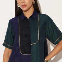 CAELITH DRESS - BLUE GREEN | LINETRIBE