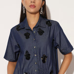 ASTRELL DRESS - BLUE | LINETRIBE