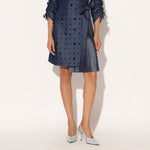 ANEBULA EMBROIDERED JACKET DRESS - BLUE | LINETRIBE