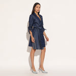ANEBULA EMBROIDERED JACKET DRESS - BLUE | LINETRIBE