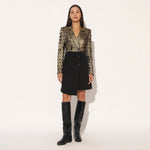 VEYORA JACKET DRESS - GOLD BLACK | LINETRIBE