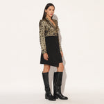VEYORA JACKET DRESS - GOLD BLACK | LINETRIBE