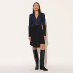 VEYORA JACKET DRESS - BLUE BLACK | LINETRIBE