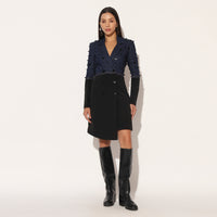 VEYORA JACKET DRESS - BLUE BLACK | LINETRIBE