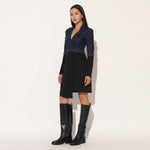 VEYORA JACKET DRESS - BLUE BLACK | LINETRIBE