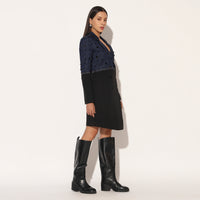 VEYORA JACKET DRESS - BLUE BLACK | LINETRIBE