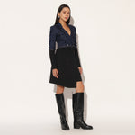 VEYORA JACKET DRESS - BLUE BLACK | LINETRIBE