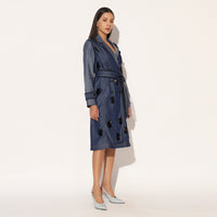 NYVORA TRENCH DRESS - BLUE | LINETRIBE