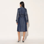 NYVORA TRENCH DRESS - BLUE | LINETRIBE