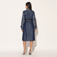 NYVORA TRENCH DRESS - BLUE | LINETRIBE