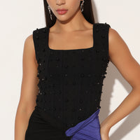 VALYRA DRESS - BLUE BLACK | LINETRIBE