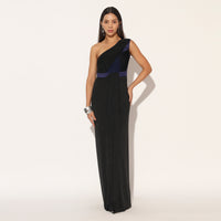 ORIVYN GOWN - BLUE BLACK | LINETRIBE