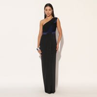 ORIVYN GOWN - BLUE BLACK | LINETRIBE