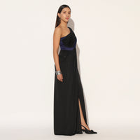 ORIVYN GOWN - BLUE BLACK | LINETRIBE
