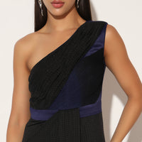 ORIVYN GOWN - BLUE BLACK | LINETRIBE