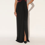 ORIVYN GOWN - MAROON BLACK | LINETRIBE