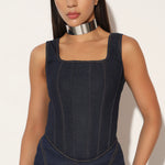 ZEPHORA LONG SKIRT - BLUE | LINETRIBE