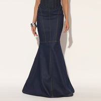 ZEPHORA LONG SKIRT - BLUE | LINETRIBE