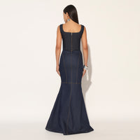 ZEPHORA LONG SKIRT - BLUE | LINETRIBE