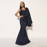 ZEPHORA LONG SKIRT - BLUE | LINETRIBE