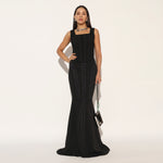 ZEPHORA LONG SKIRT - BLACK | LINETRIBE