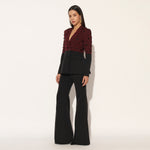 STELLIX PANT SUIT - MAROON BLACK | LINETRIBE