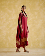 Amor- Maroon kaftan dress | 5Elements