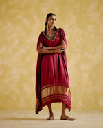 Amor- Maroon kaftan dress | 5Elements