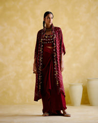 Malini Maroon Bandhini | 5Elements