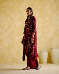 Malini Maroon Bandhini | 5Elements