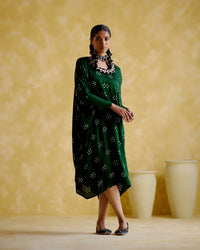 Annapoorna- Green bandhini Kaftan | 5Elements